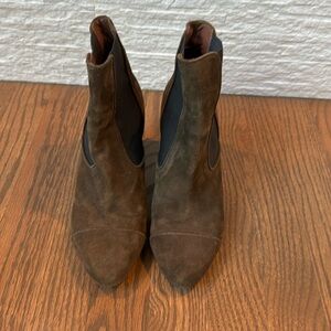 Tabitha Simmons Olive Green Chelsea Boots Size 38